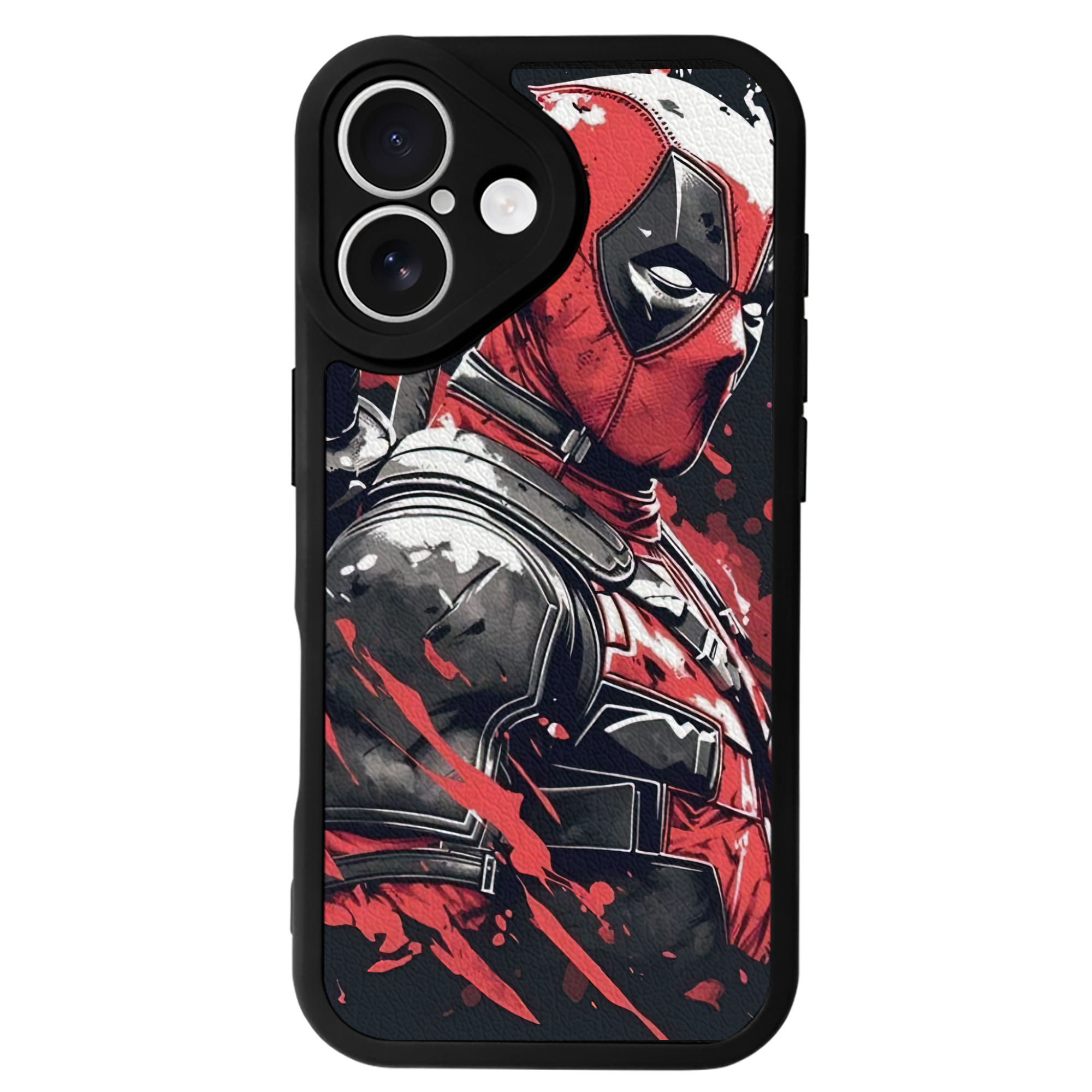 （画像用） Deadpool デッドプール 【iPhone 16シリーズ対応】シリコンスマホケース（レザー調） 材質：シリコン